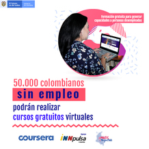 50.000 colombianos sin empleo podrán realizar cursos virtuales gratuitos