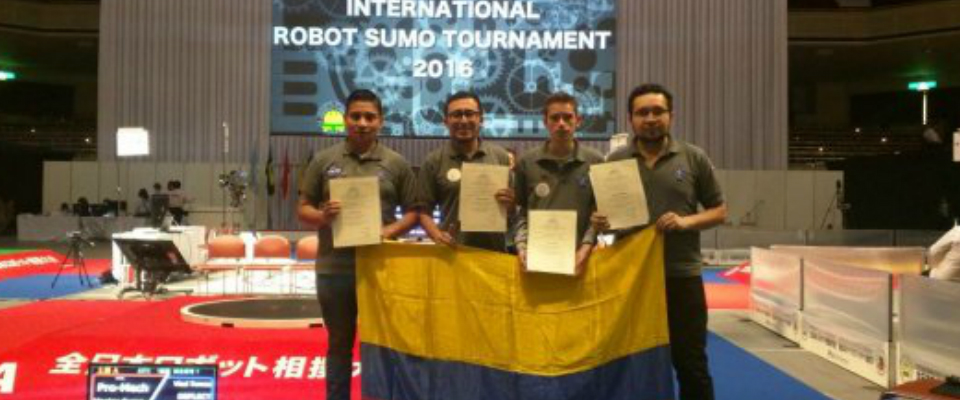 Estudiantes colombianos participaron en el Torneo Internacional de Lucha de Robots de Sumo